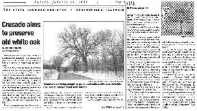 STATE JOURNAL-REGISTER article agout saving The Gudgel Oak